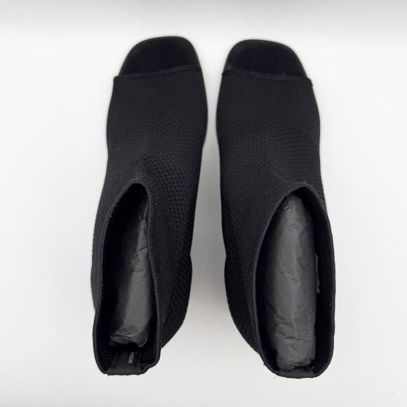 Eileen Fisher Womens Croft Bootie US 10 EU 40.5 Black Stretch Knit Open-Toe NWOB - Picture 10 of 12